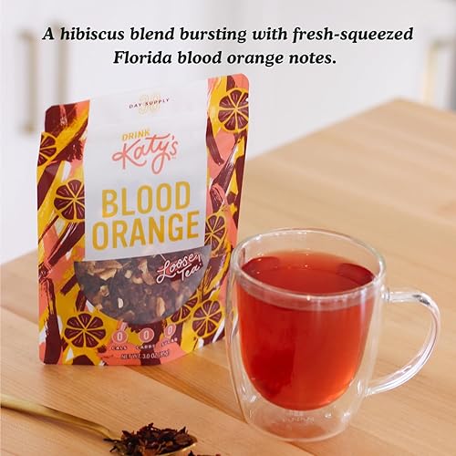 Miniatura 3 de DRINK KATY'S Té de naranja sanguina, té de frutas de naranja de hojas sueltas, hecho caliente o helado, todo natural, vitaminas, antioxidantes,