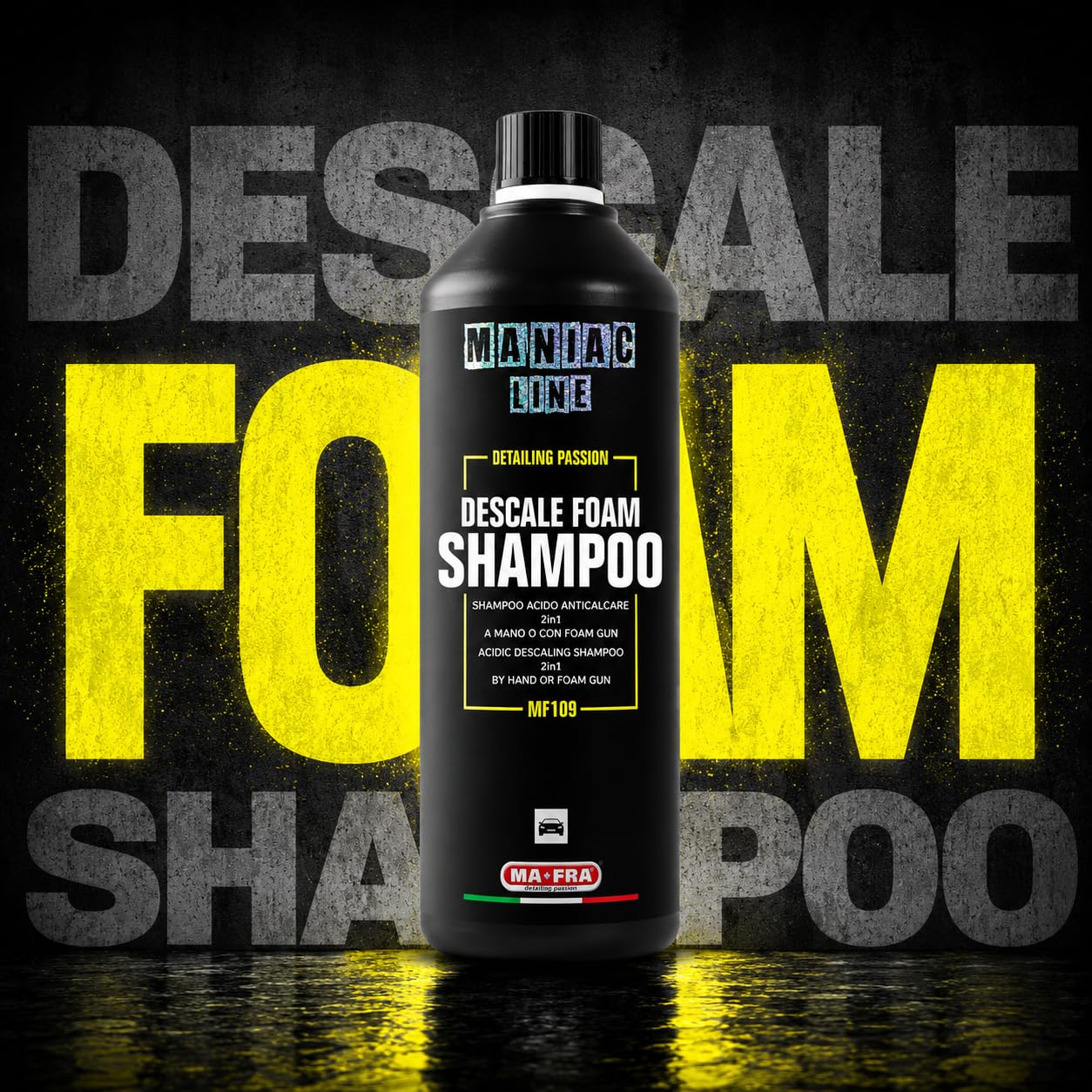 Amazon.com: Mafra MANIAC LINE Descale Foam Shampoo | Acidic 2-in-1