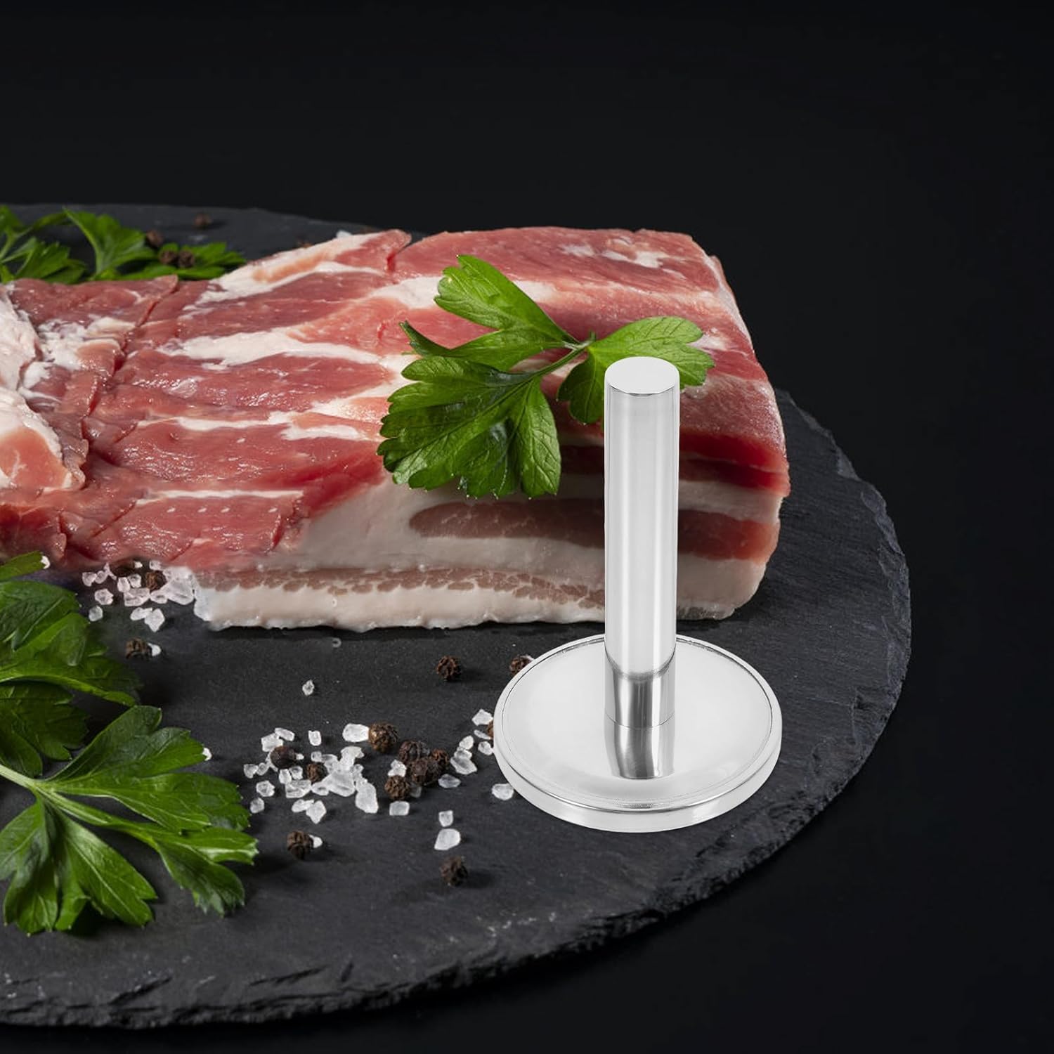 SUPVOX Stainless Steel Meat Hammer Tenderizer Mallet for Chicken and Beef Heavy Duty Metal Meat Smasher Kitchen Tool for Tenderizing at Home