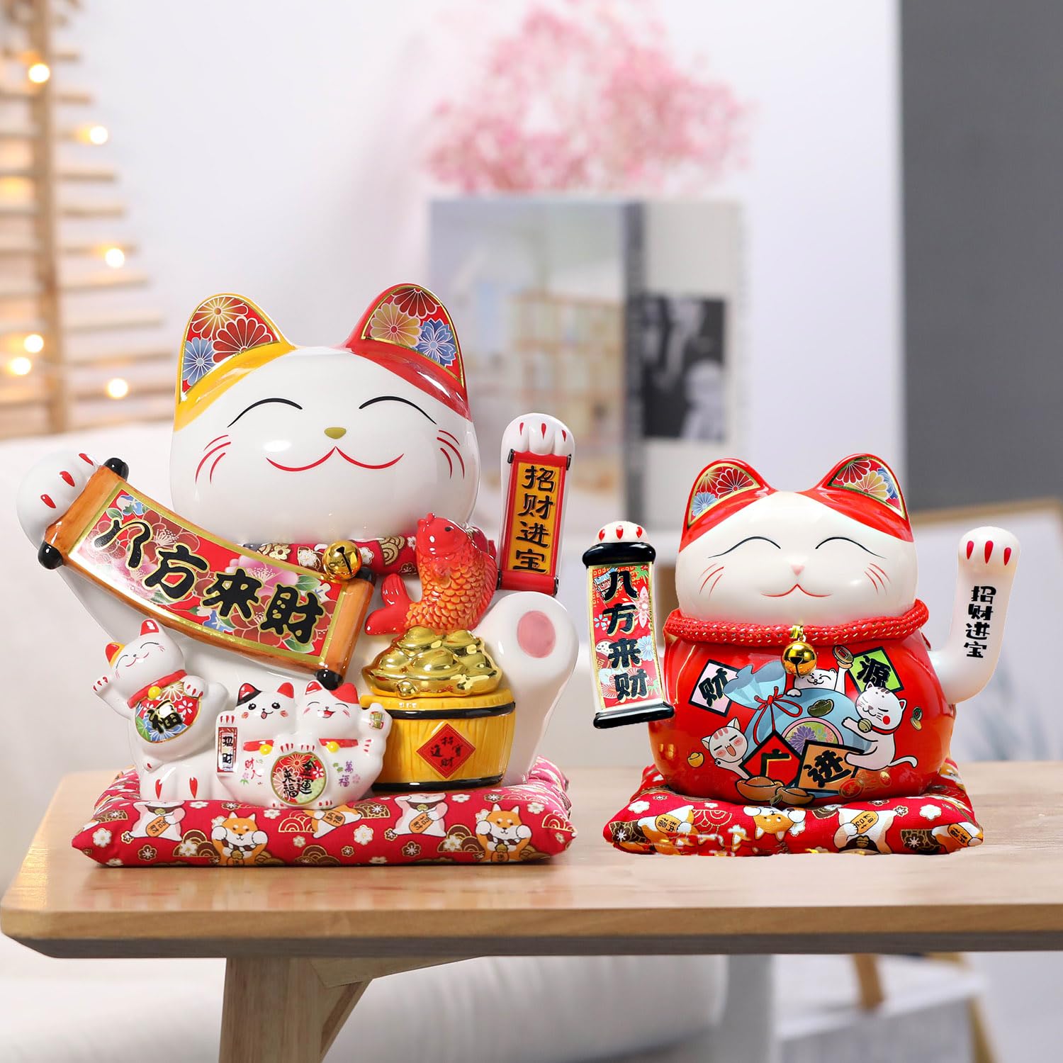 Amazon.com: TXYXT Maneki Neko Lucky Statue Cat Waving Arm
