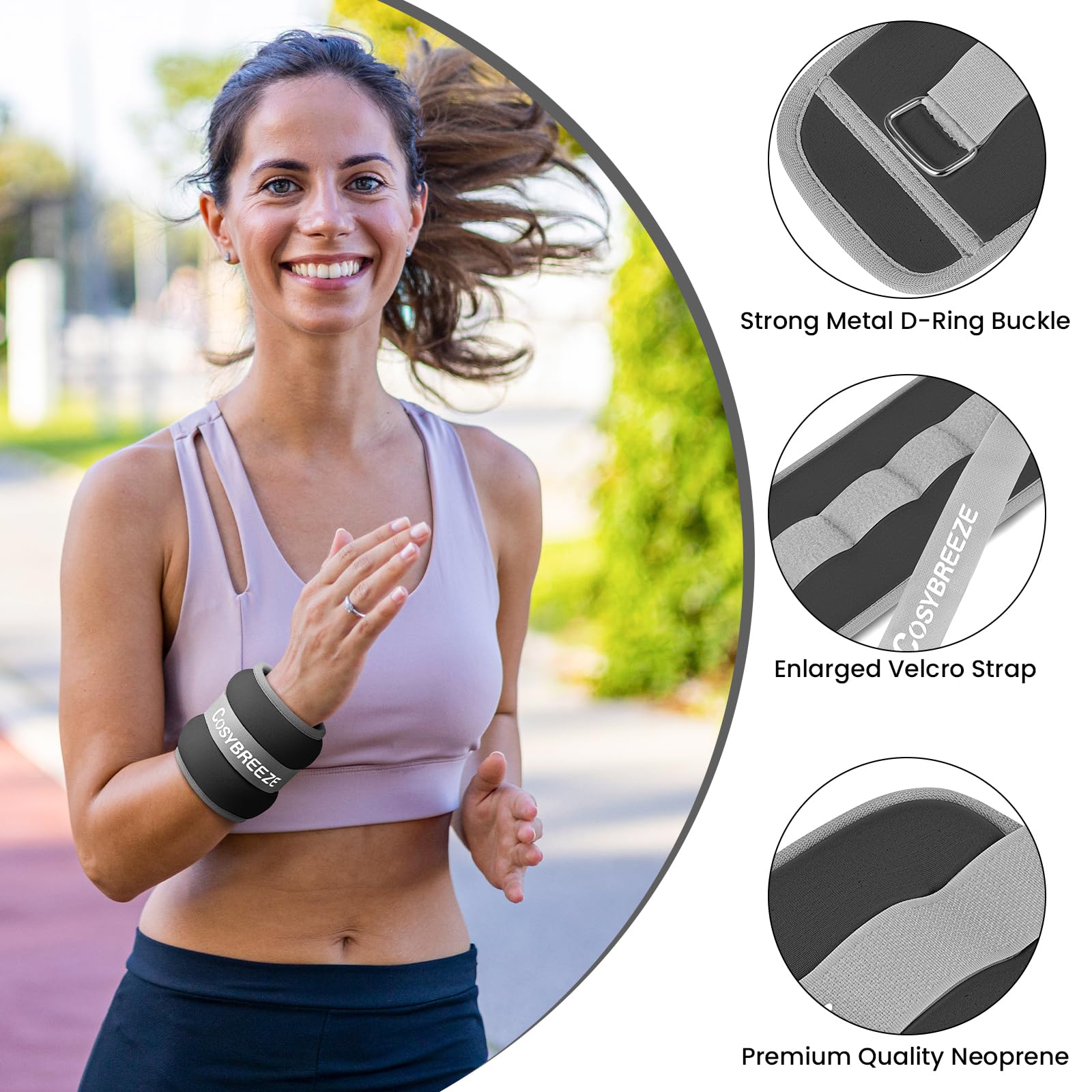 Peso Caviglia, Pesi per Caviglie Cavigliere Pesi 1/2/3/4/5/6/8/10 kg 1 Paio Pesi Caviglie Cavigliera Pesi per Polsi Polso Passeggiate, Esercizio Fisico, Palestra