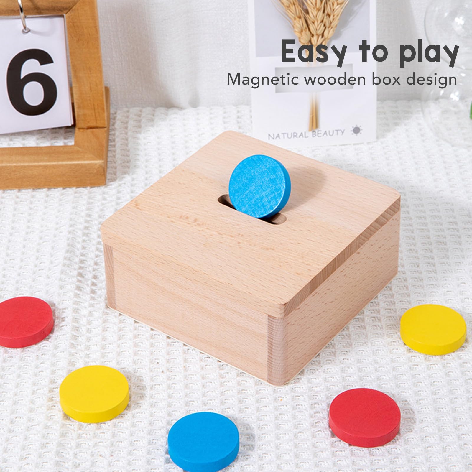 Kit da Gioco in Legno Giocattolo Educativo per la Selezione dei Colori per i più Piccoli, Tavola Quadrangolare e Kit da Gioco per la Raccolta delle Carote, Legno di Faggio Sicuro, per i