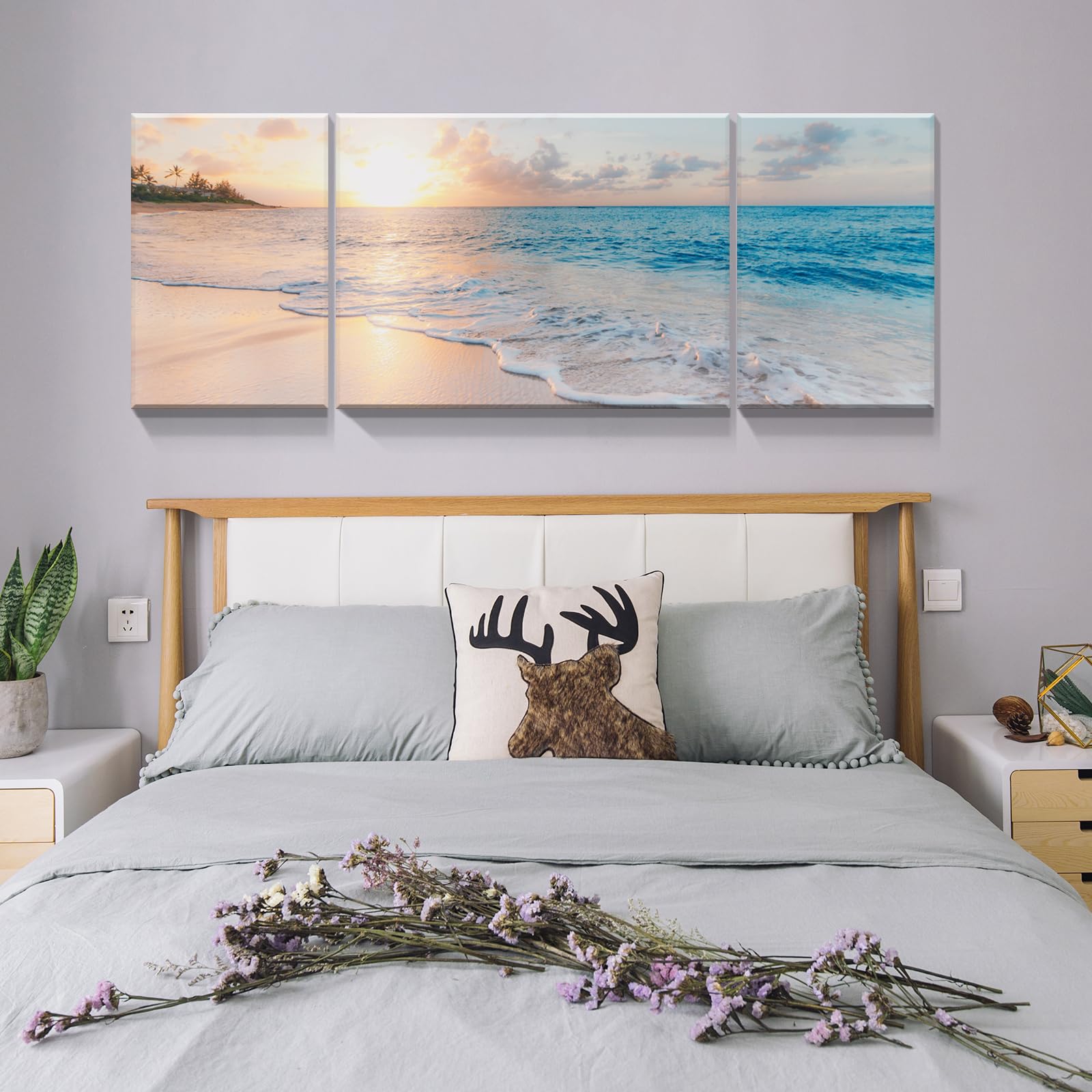 Amazon.com: Denozer - 3 Panel Ocean Canvas Wall Art for Home Decor