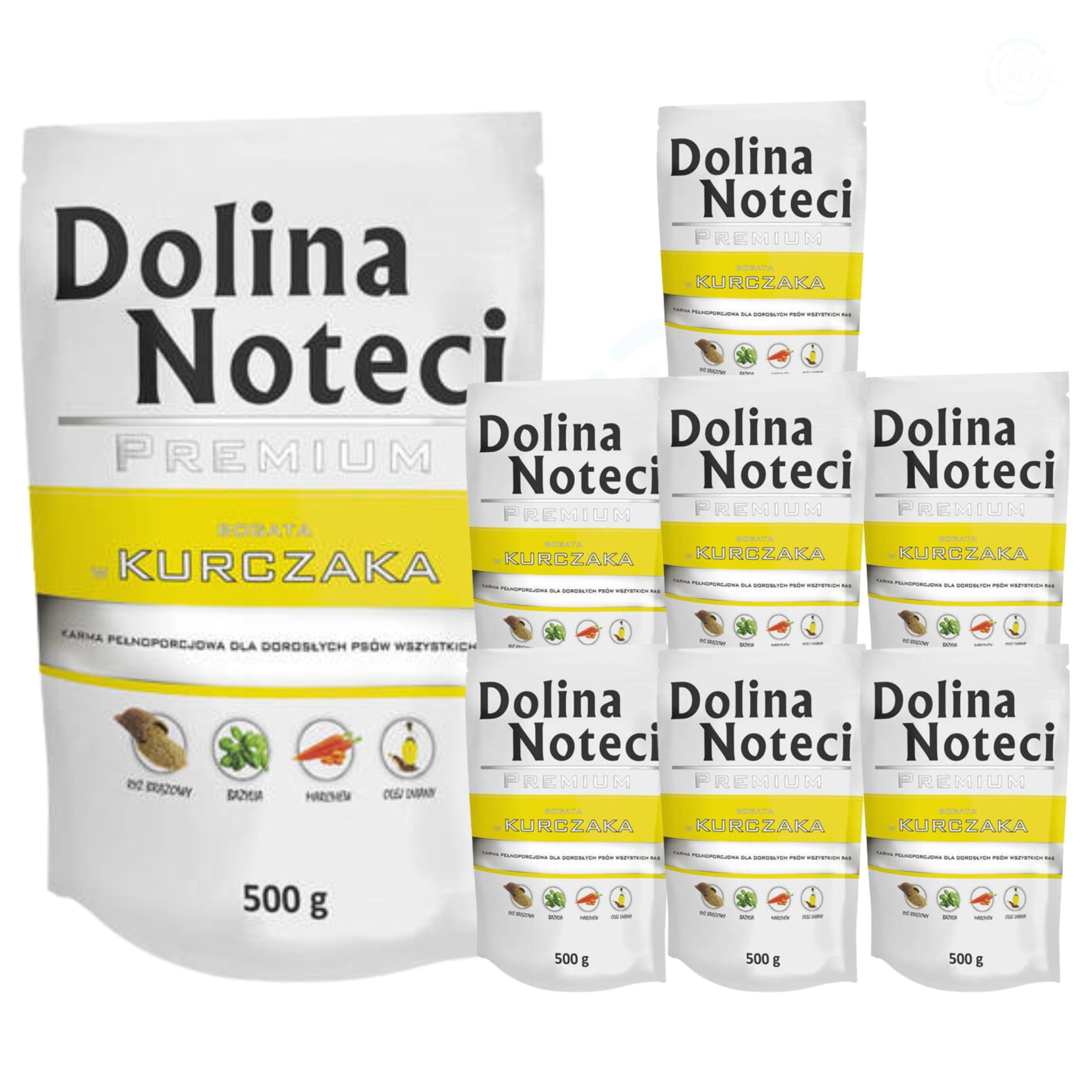 Dolina Noteci Premium Wet Dog Food, Chicken with Vegetables, Gluten-Free (8x500g) โ image 1