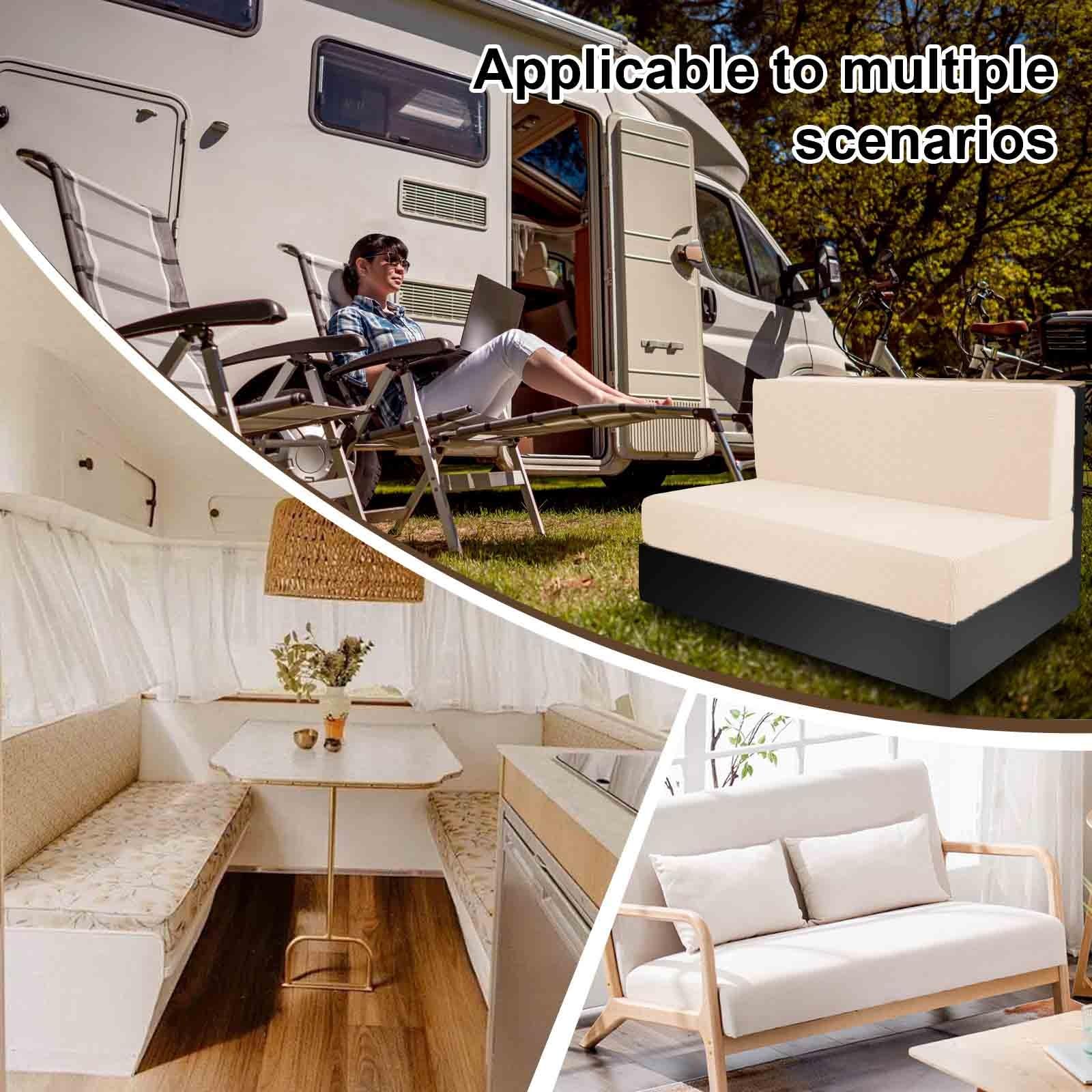 Copridivano Per Dinette Camper – Set Fodere Elasticizzate Per Panca E Schienale, Protezione Per Mobili Da Campeggio - 3