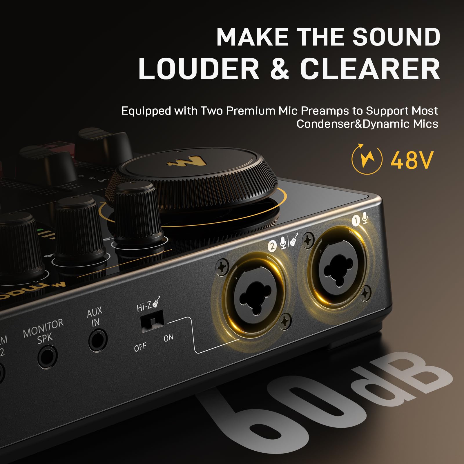 MAONO Podcast Equipment Bundle for 2: Audio Interface Mixer with 2