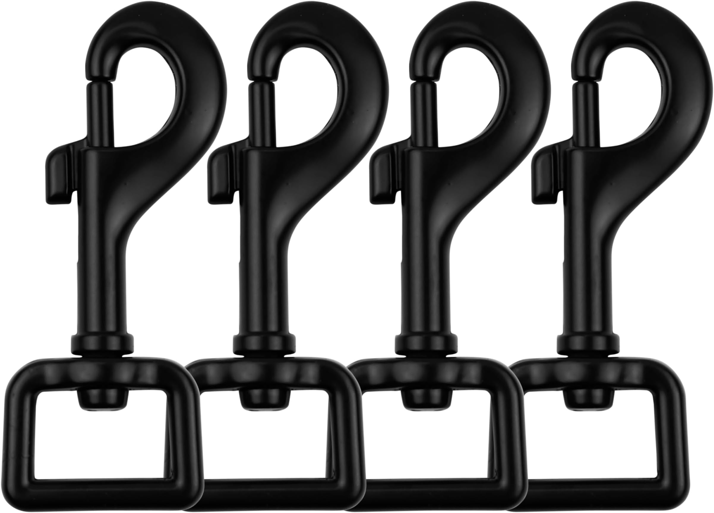 Garwor Heavy Duty Swivel Snap Hooks Black Electrophoresis Coating 3/4" 4 Pcs,Trigger Snaps Dog Leash Hook