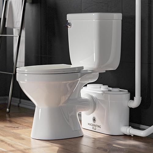 Ultra 750W Macerating Toilet System 4 entradas, duradero, potencia superior de descarga superior, ideal para sistemas de bomba de sótano y baño, con