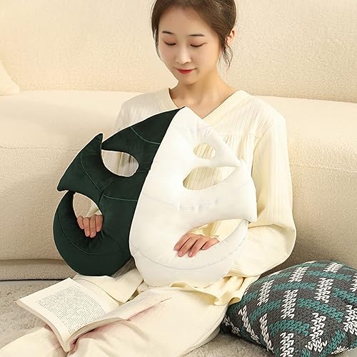 Miniatura 4 de Lovee Tux Almohada en forma de hojas, bonita almohada decorativa de Monstera, cojín verde de plantas tropicales para sala de estar, sofá, oficina,