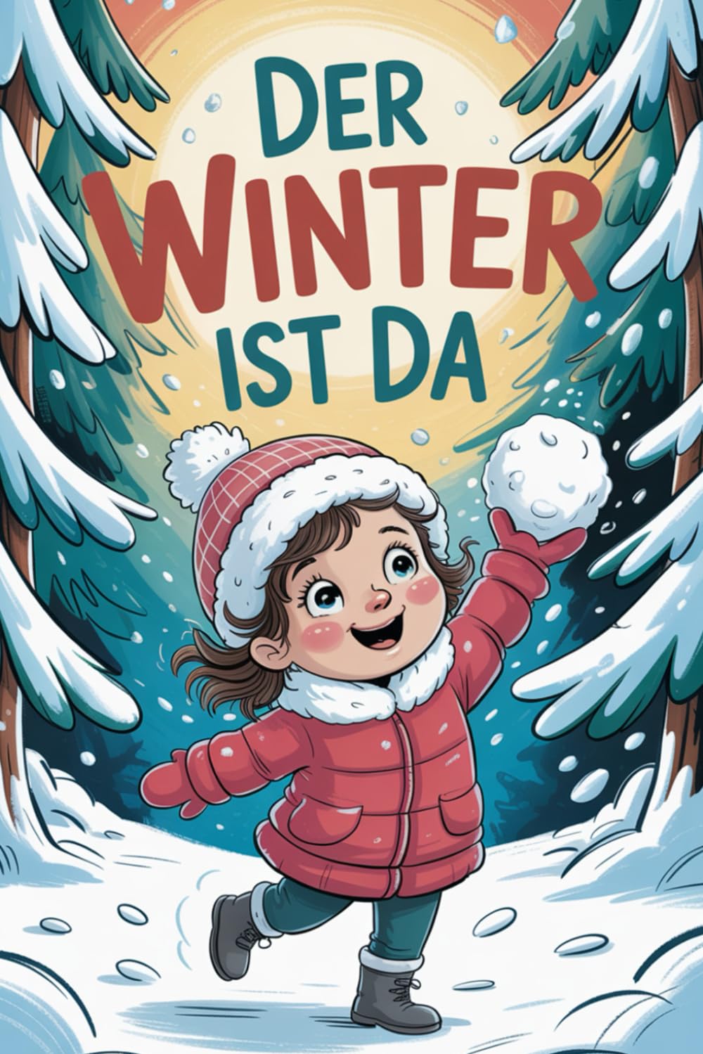 Der Winter ist da – Malbuch für Kinder ab 6 Jahren. 98 Bilder mit Mädchen in Winterkleidung im Schnee. 199 Seiten kreativer Malspaß. Jede zweite Seite ... Geschenk für Weihnachten & Wintertage