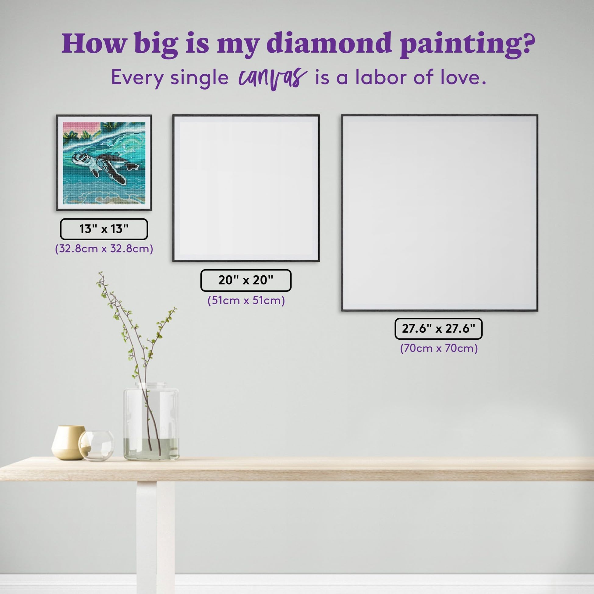 DIAMOND ART CLUB Tropical SEA Turtle Diamond Painting Kit, 13