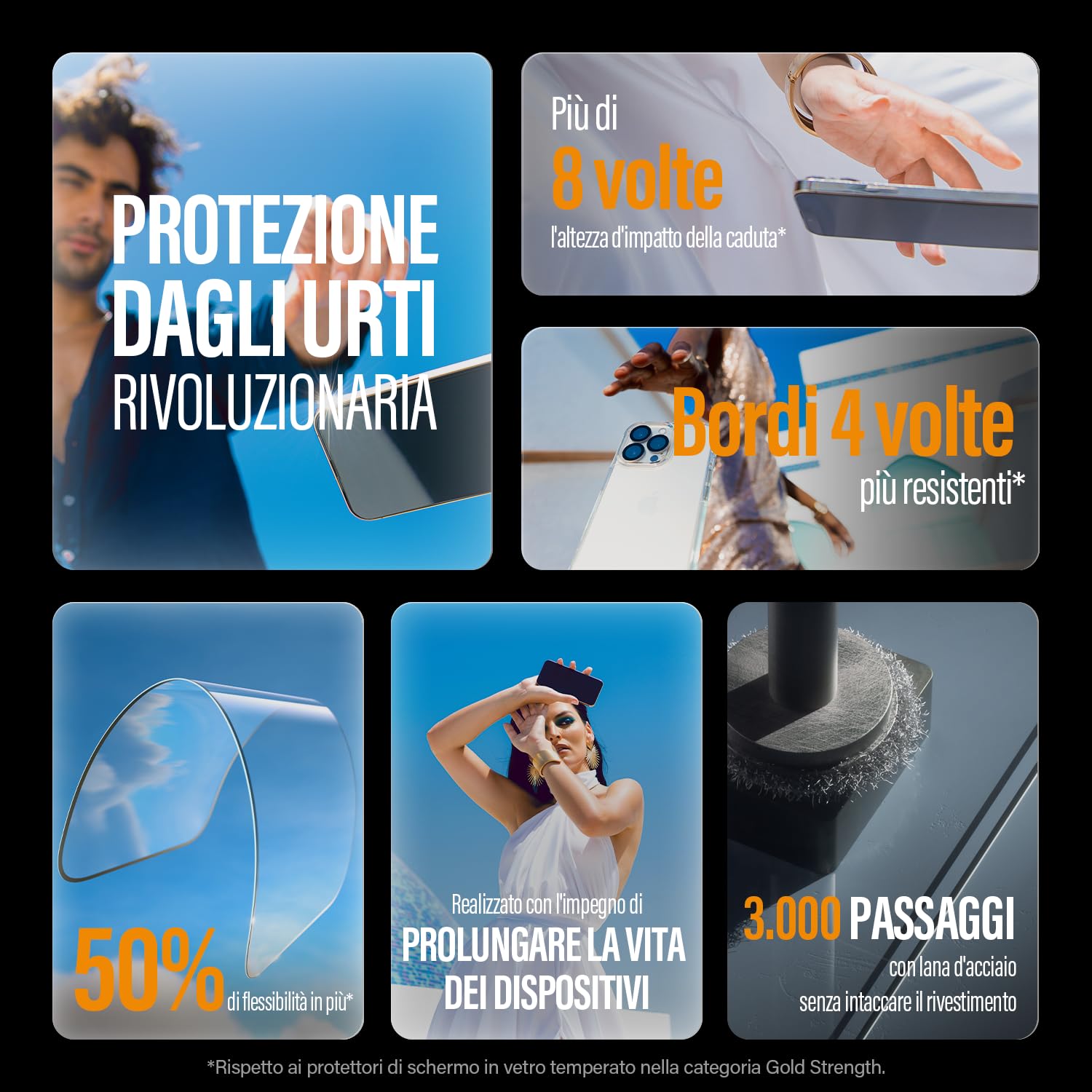PanzerGlass™ ClearGlass Screen Protector per iPhone 14 Pro Max - Pellicola protettiva in vetro con protezione completa dello schermo e rivestimento anti-impronta - con guida al posizionamento