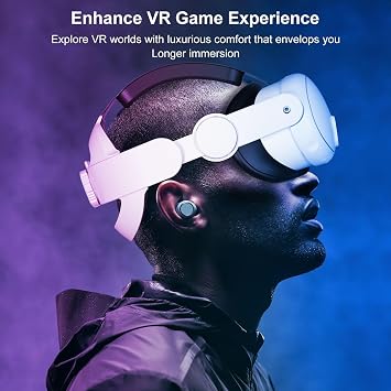 Meta Quest 3 İçin Baş Bandı - Hafif, Rahat ve Ayarlanabilir Elite Strap Yedek Aksesuarı - Basıncı Azaltan VR Başlık Yedek Bandı