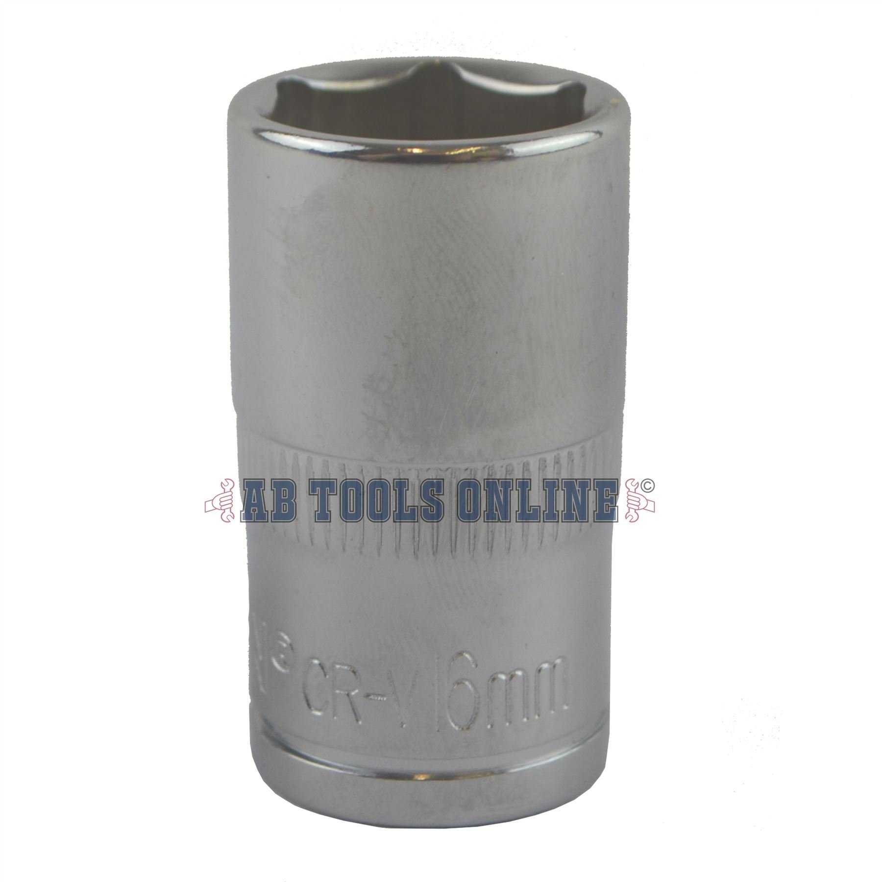 16 Mm Sechskant-Stecknuss, 1/2" Antrieb, Flach – Aus Chrom-Vanadium-Stahl