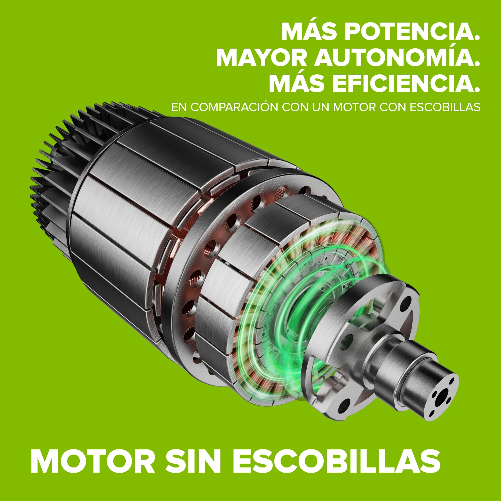 Greenworks 48V(24V x 2) Soplador de Hojas a Batería Axial, con Motor sin Escobillas, Función Turbo, 217 km/h, 16,4 m³/min SIN Dos de Las Baterías de y Cargador, Garantía de 3 Años BL48L00-01
