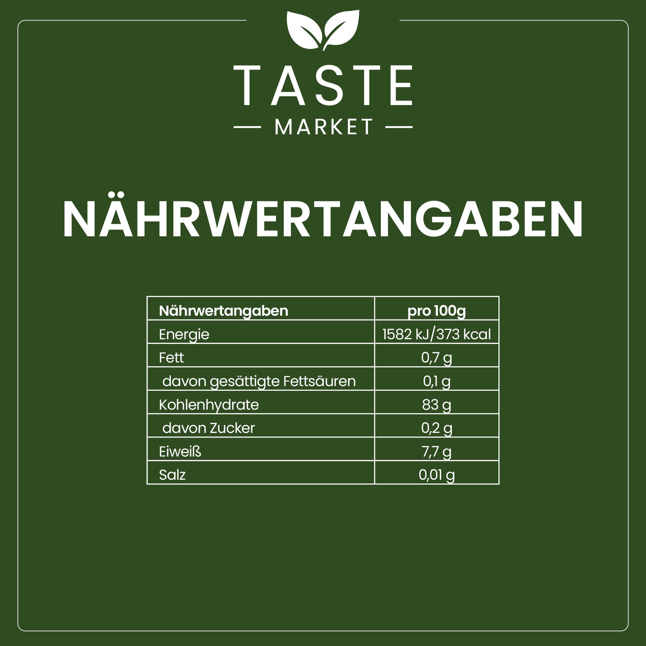 Instant Reispudding 15 kg Rice Pudding Reisgrieß neutral ohne Zucker & Zusätze Fitness Muskelaufbau Reismehl Taste Market