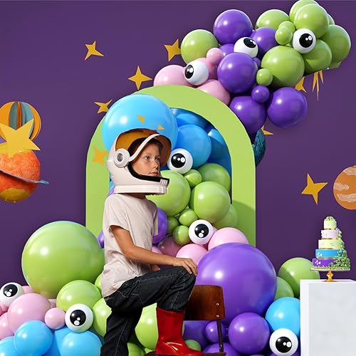 Miniatura 18 de Arco de globos de dinosaurio azul, verde y naranja, 121 unidades, cumpleaños de niños, decoraciones de baby shower Verde Naranja Azul