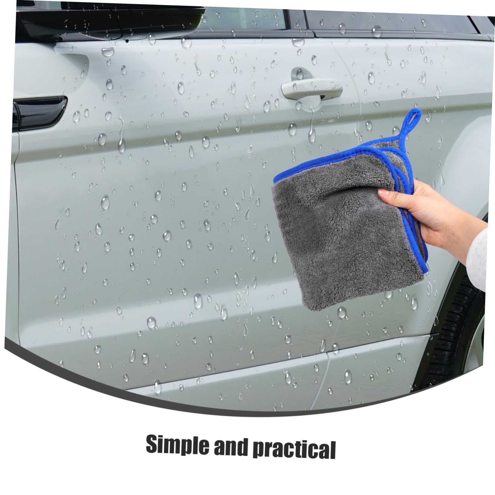 3Piezas Toallas de Limpieza de Microfibra para Paños de Secado de Coral Súper Absorbentes Pelusa Unidades para Detalles de Automóviles