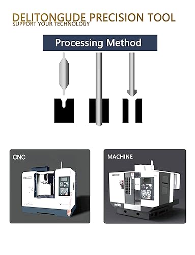Miniatura 5 de Juego de brocas centrales HSS de 0.118 in, 10 brocas centrales de precisión de 120 grados, grado industrial para torno de metal, mecanizado,