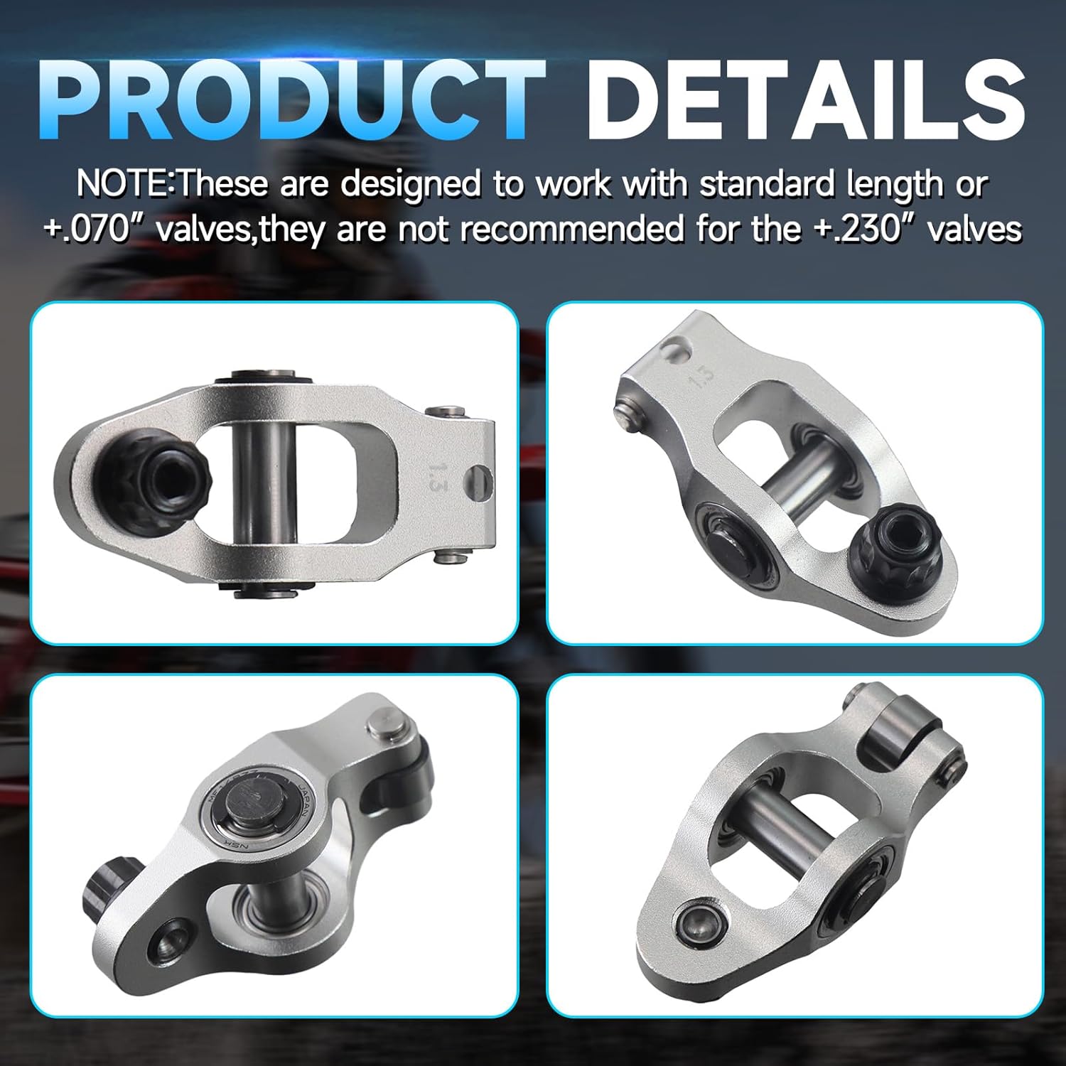 Aluminum 1.3 Ratio Roller Rockers For Predator 212cc Hemi Silver