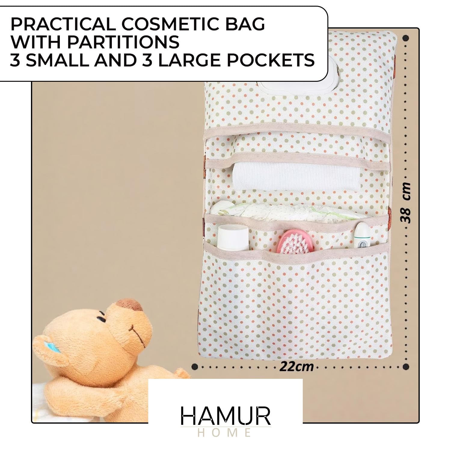 HAMUR HOME Porta Pannolini Pieghevole Da Passeggio 2in1 Organizzatore