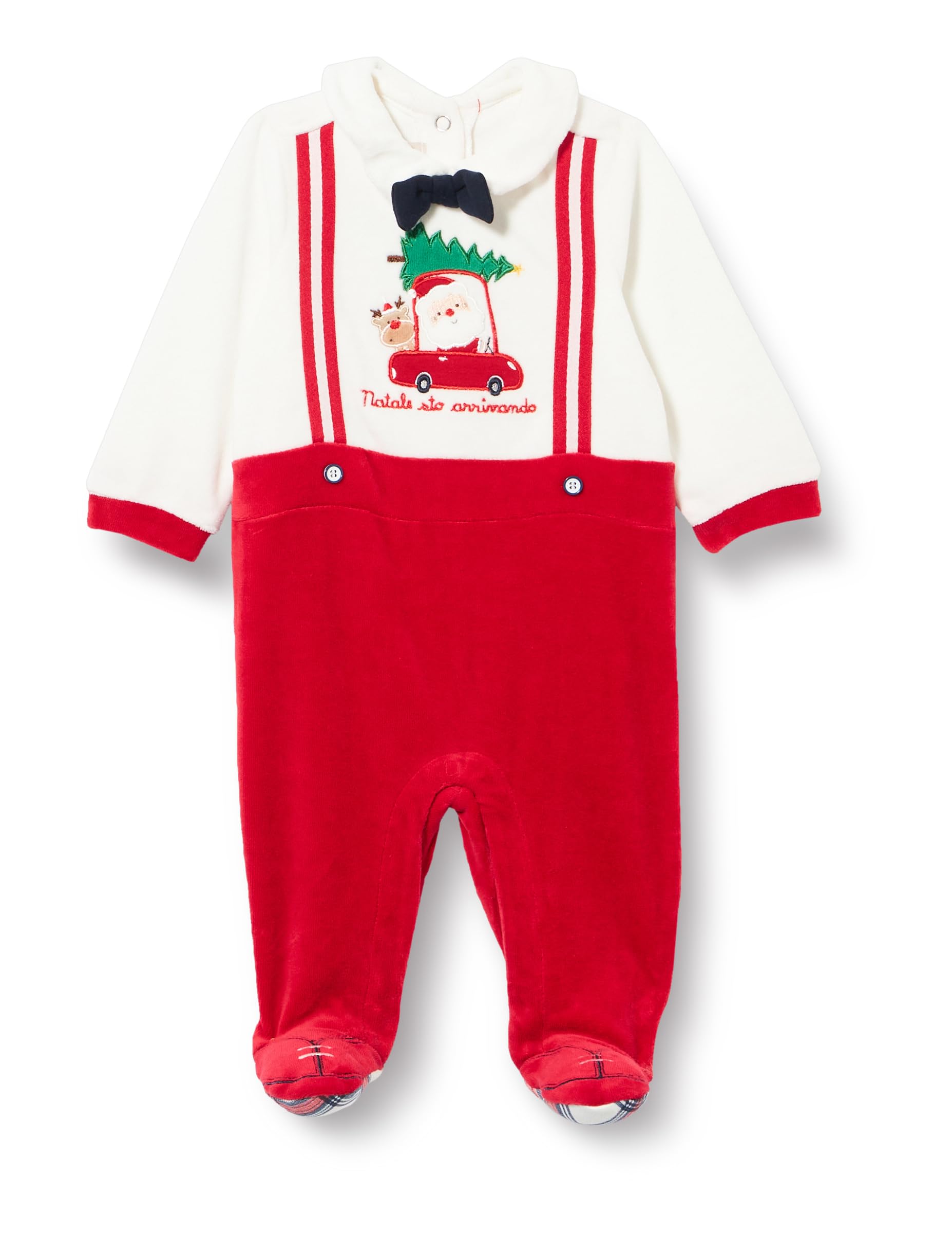 Chicco, Tutina Natale Neonato e Neonata, con Pratica Chiusura sulla Schiena, in Morbido Tessuto, Abbigliamento Neonato/Neonata 0-24 Mesi, Idea Regalo Nascita, Designed in Italy