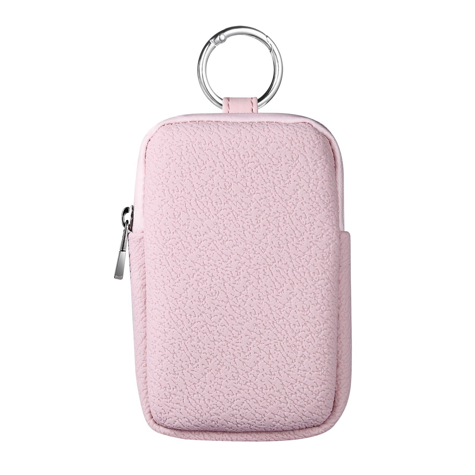 MUQING Hand Sanitizer Spray Zipper Bag, Silicone Mini Hand Spray Holder with Sliver Snap Hook, Hold 30ml Bottles, Travel Pocket Power Bottle Mist and