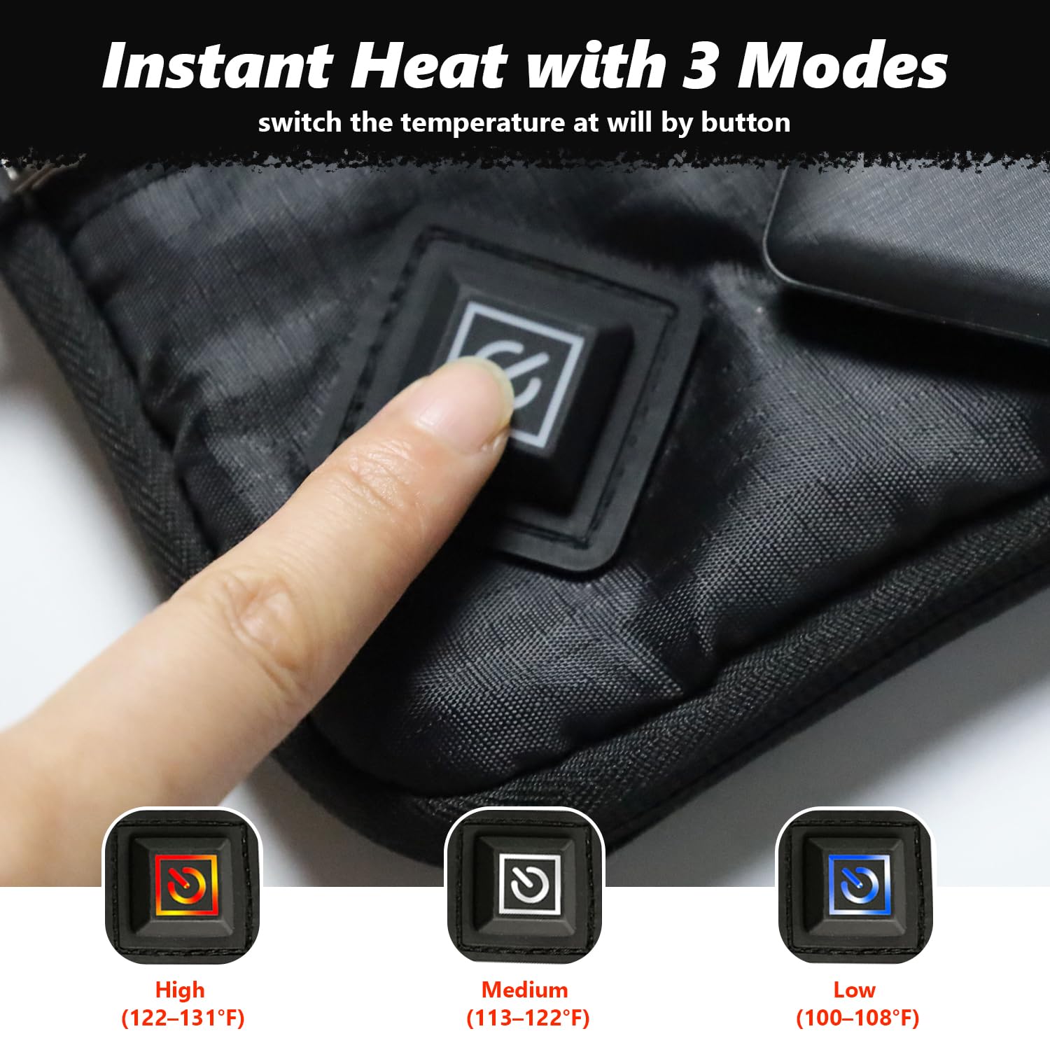 HIKERBRO Heated Sleeping Bag Liner with 5000mAh Power Bank, Heated Sleeping Bag Pad, Electric Heated Blanket Trekpack for Camping Cold Weather, 3 Heating Level, Compact Backpack Style Outdoor