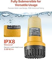 Vista 3 de VEVOR Cordless Submersible Water Transfer Pump, 528GPH, Portable Sump Pump with G3/4" Garden Hose, Compatible with Dewalt 20V MAX Battery