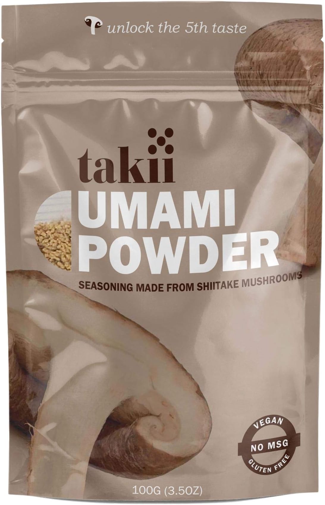 Umami Powder, Made from Shiitake Mushrooms, Add Instant Flavor and Depth to All Your Favorite Dishes (1 Pack - 3.5 Ounce Pouch)