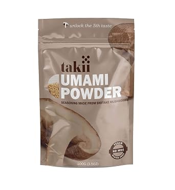 Takii Umami Powder, Shiitake Mushrooms, 1 Pack 3.5 Ounce Pouch | Add Instant Flavor and Depth to All Your Favorite Dishes