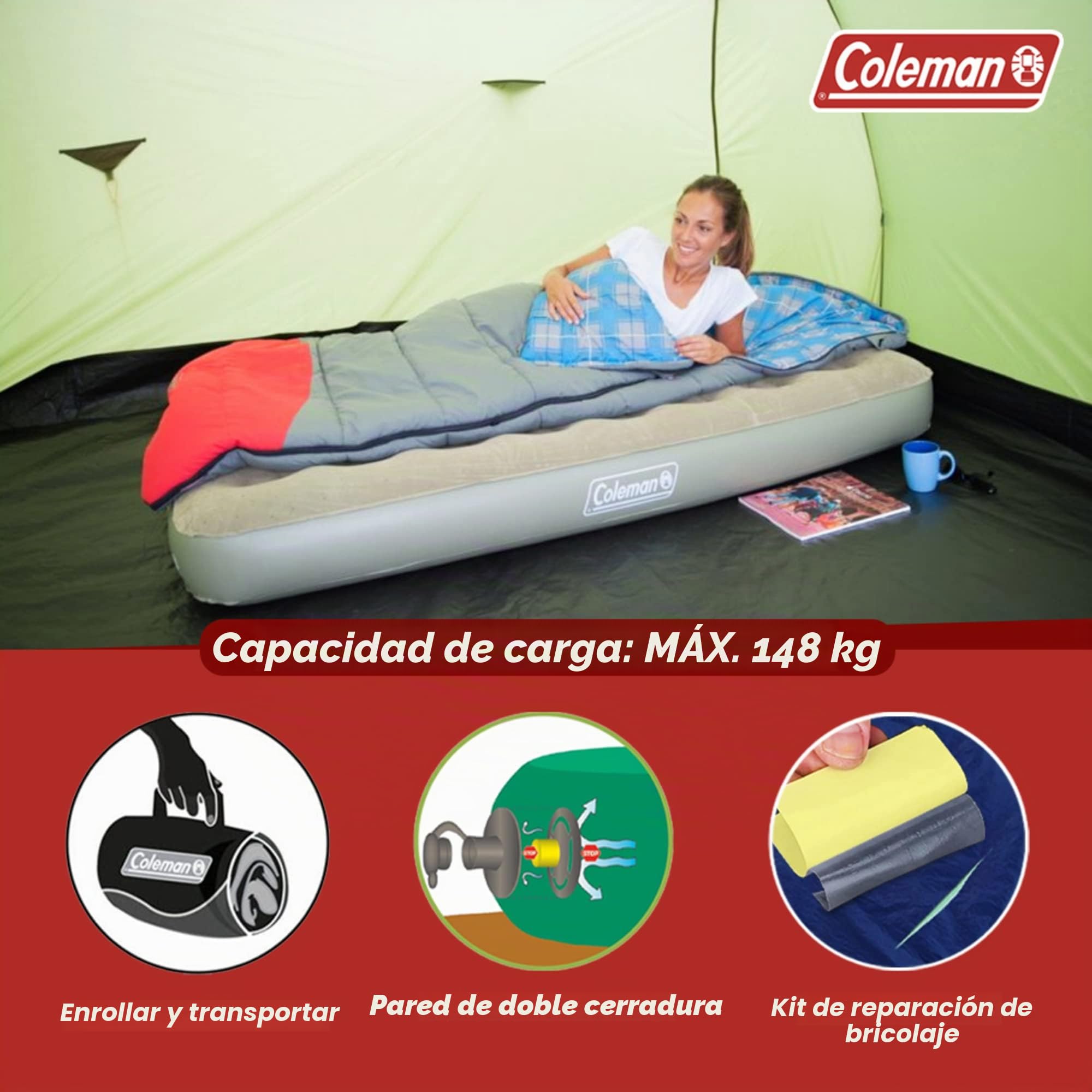 Coleman Comfort Colchón Hinchable 1 Persona