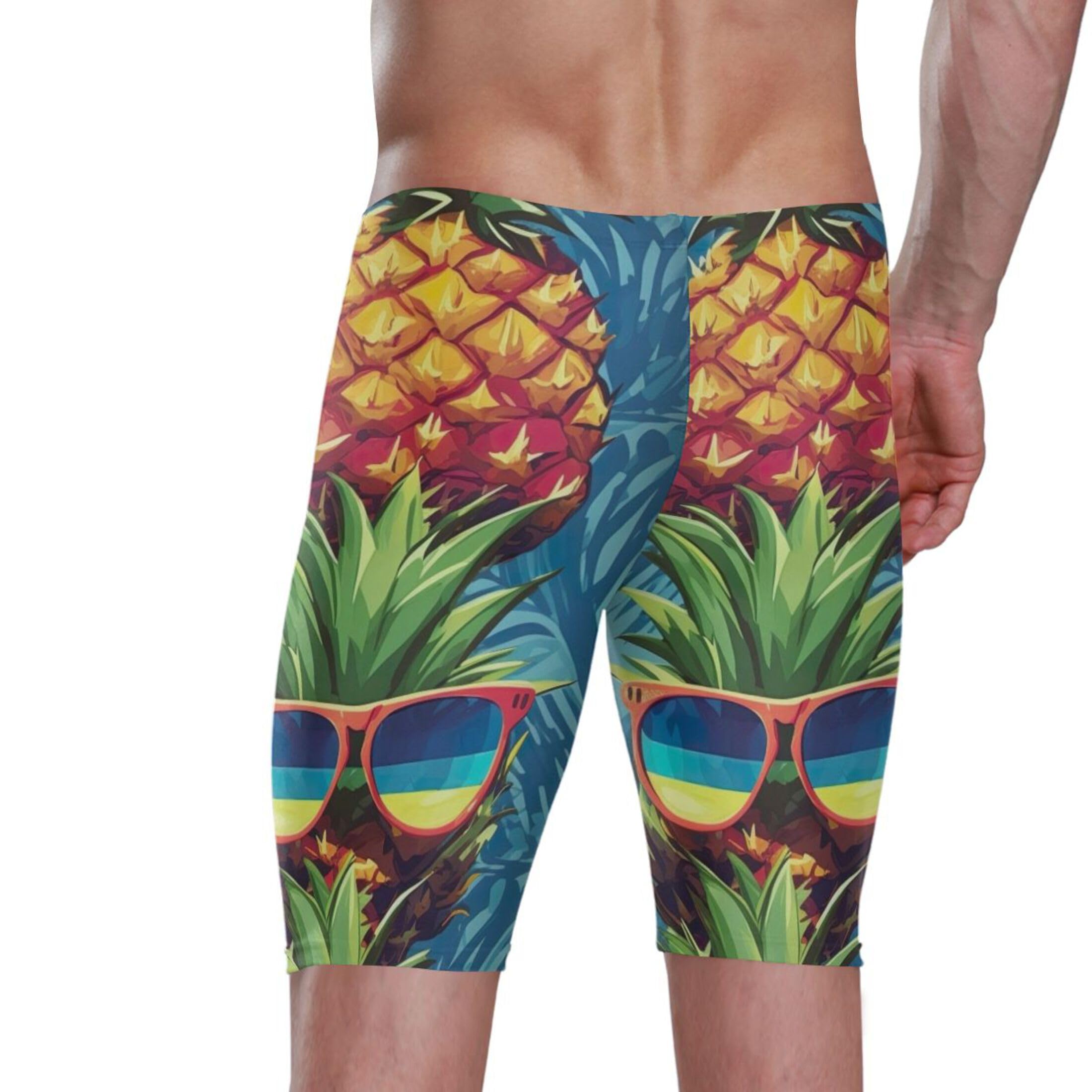 UMIRIKO Pineapple Cooler Glasses Swim Jammers for Men Athletic Durable S B0401054