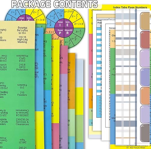 Miniatura 2 de Pestañas de libro del Código Eléctrico Nacional (NEC) actualizadas 2023, 140 pestañas de índice codificadas por colores y laminadas, con calcomanías