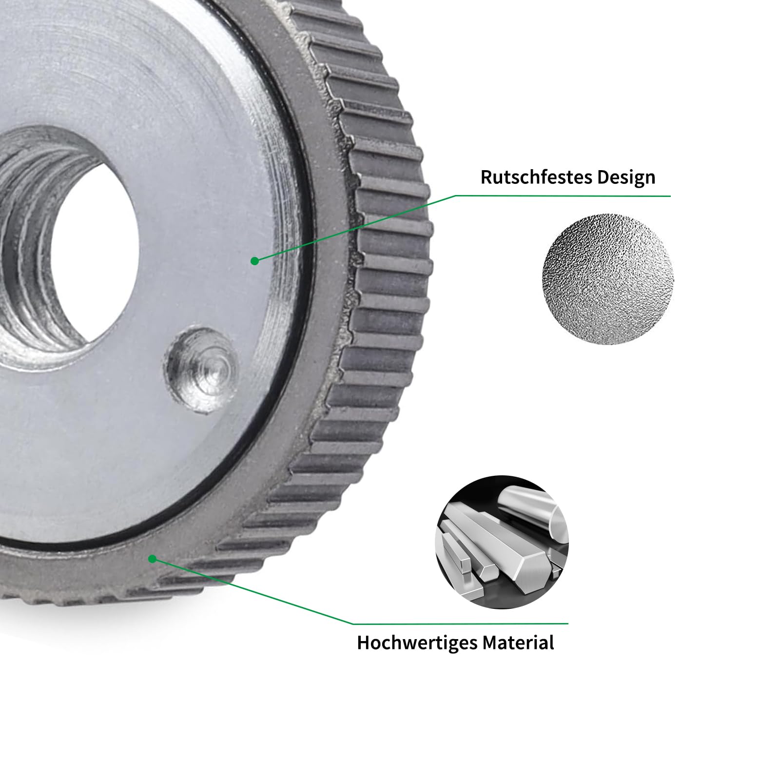 2x Schnellspannmutter M14 Für Winkelschleifer - Mit Hebel 45mm