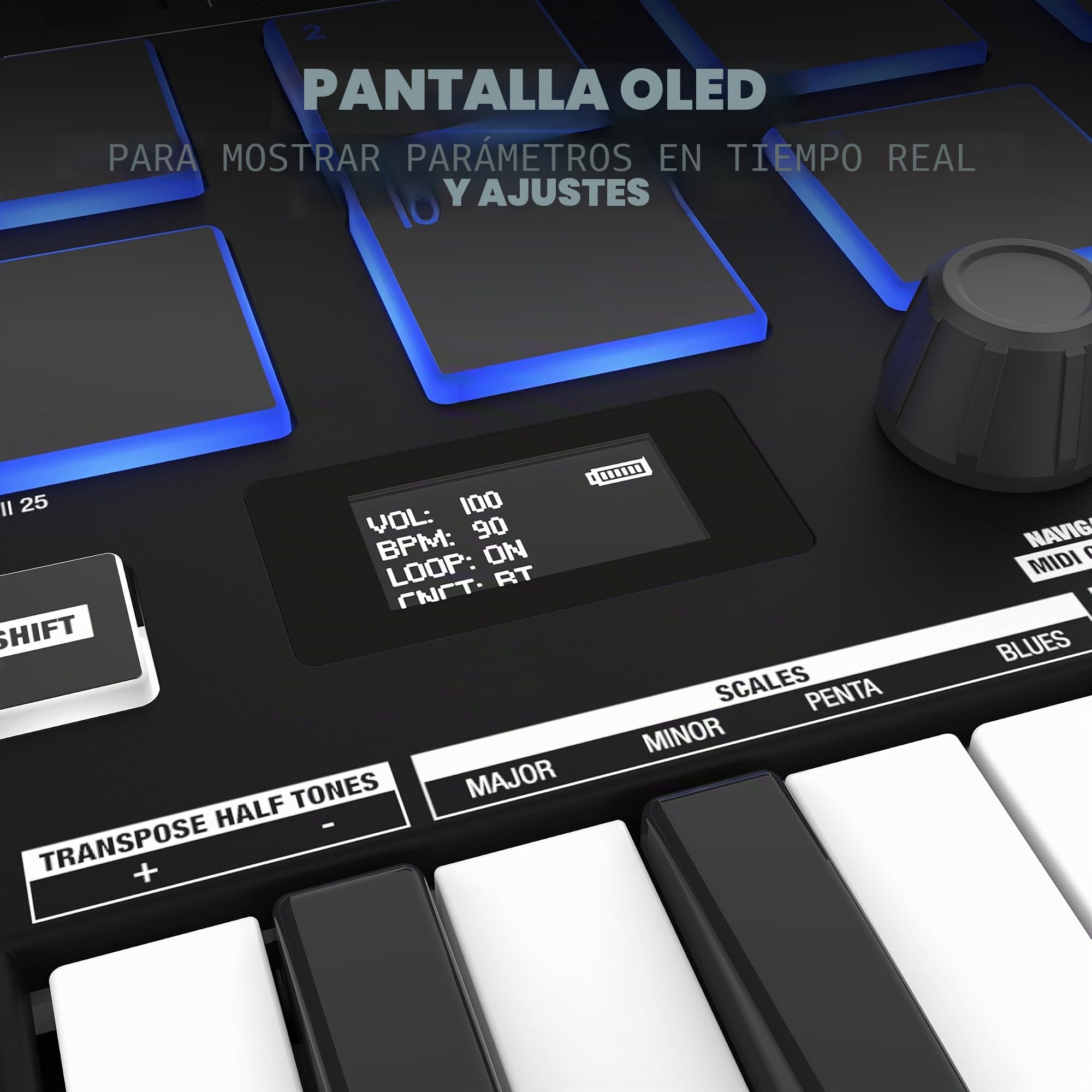 Reloop Keypad Pro - Estación de trabajo DAW compacta con MIDI inalámbrico