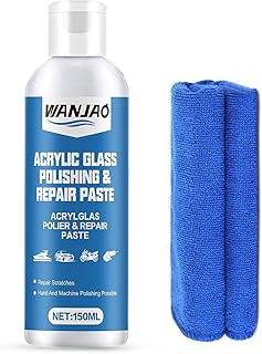 Plastic Polishing Compound, Acrylic Polish Polishing Paste High Gloss Restoration and Scratch Removal for Car, Furniture, Metal Surface Repair Products, 150ml White