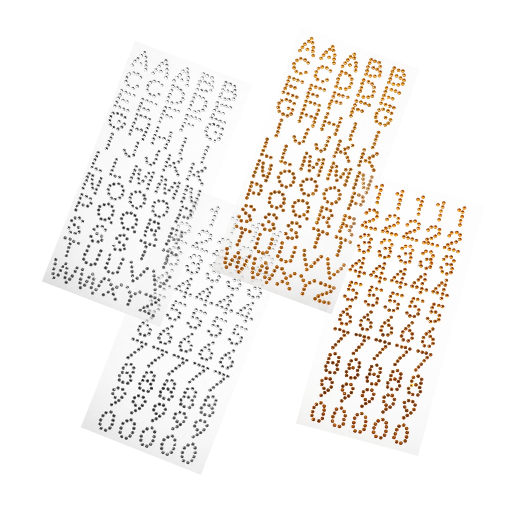 Sewroro 4feuilles Autocollants Lettres Et Chiffres Strass Pour Loisirs Créatifs Albums Scrapbooking Projets Artistiques Facile à Appliquer