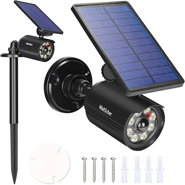 WaitScher Solar Lights Outdoor Motion Sensor IP67 Waterproof 360° Rotatable Solar Powered Flood Lights for Barns Garden Driveway Path Landscape Yard(1pack)