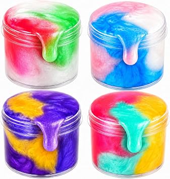 4 Pack Galaxy Slime Kit,Party Favors for Kids, Non Sticky,Wet,Stress & Anxiety Relief,Slime Bulk for Boys Girl,Cute Stuffers,Super Soft Sludge Toy