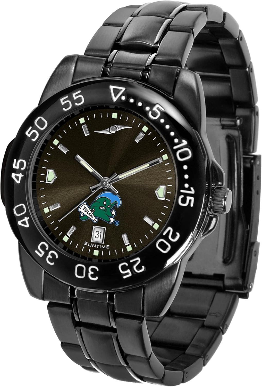 SunTime Men's Fantom Quadrant Collegiate Sport Watch All Black