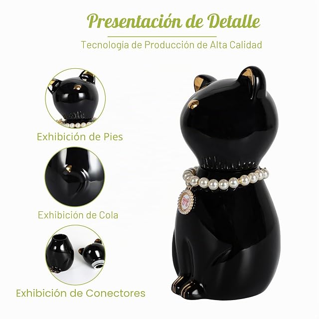 Foto 5 de 8 de DiDiBirDi Urna para gatos para cenizas, urnas para gatos, negras, 8 kg