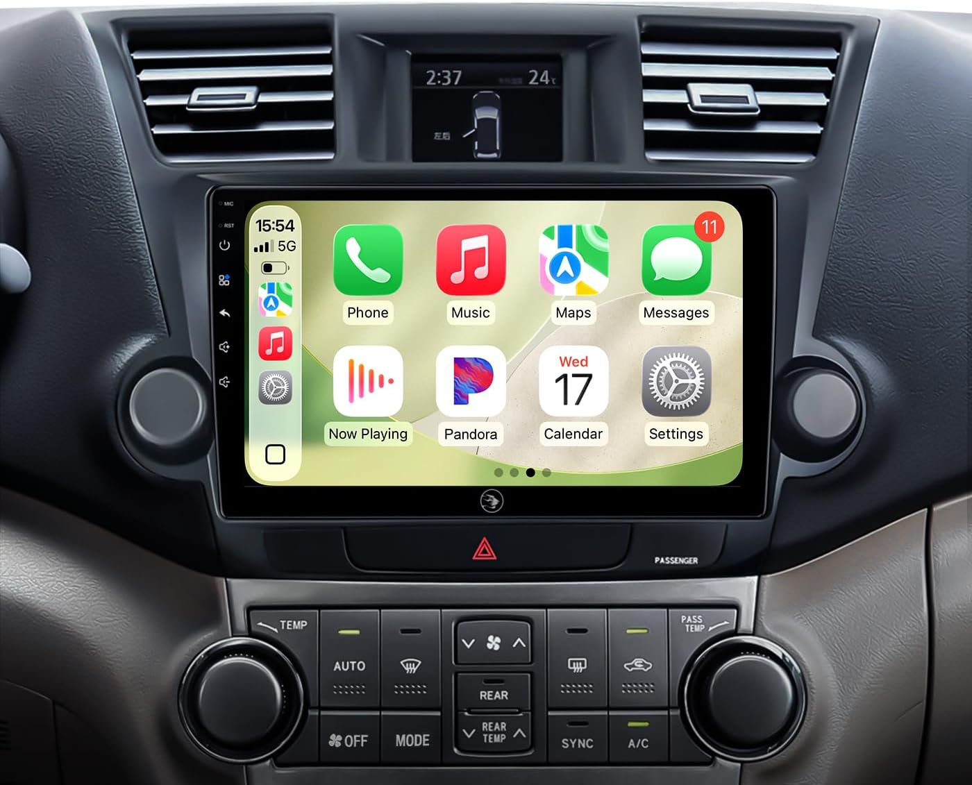 10.2 Inch Car Radio Stereo for Toyota Highlander 2009-2013 Wireless CarPlay & Android Auto, 5G WiFi GPS Navigation, Bluetooth FM/SWC, 1080P Backup Camera Touchscreen (for 2009-2013 Highlander)