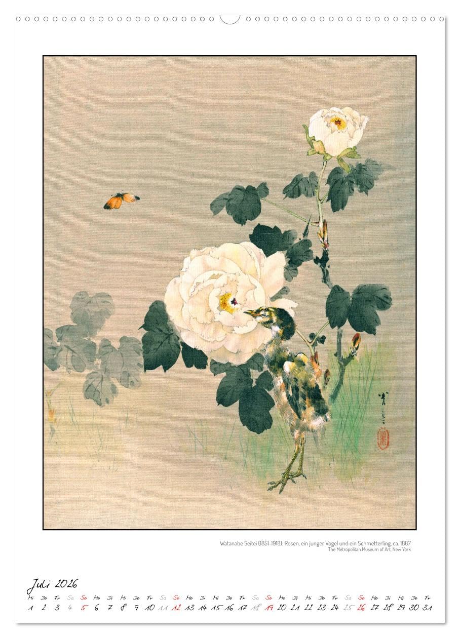 Watanabe Seitei - Japanische Tuschmalerei (hochwertiger Premium Wandkalender 2026 DIN A2 hoch), Kunstdruck in Hochglanz: Seidenmalerei Watanabe Seitei ... Augenblicks Kunstkalender (CALVENDO Kunst)