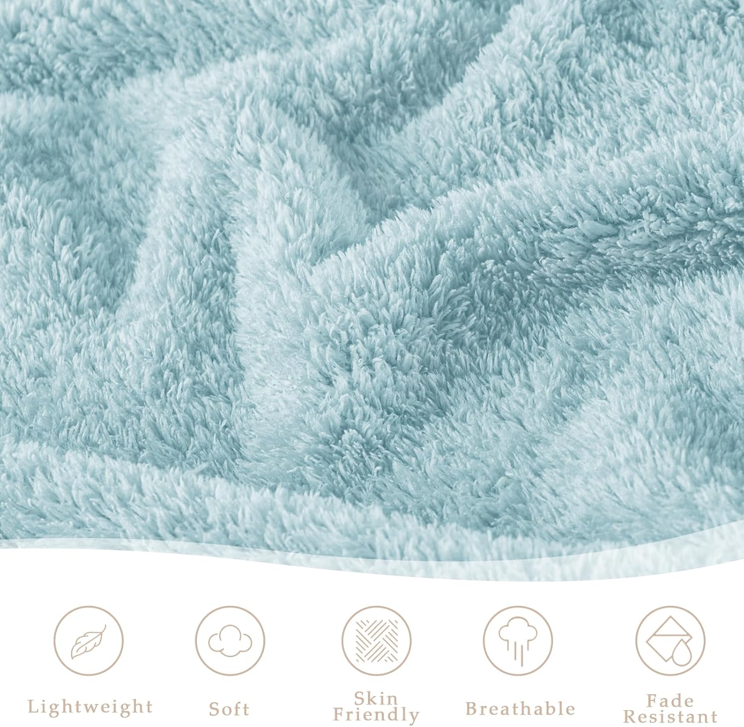Exclusivo Mezcla Fleece King Size Bed Blanket, Ultra Soft, Lightweight and Fuzzy Stone Blue Blanket for Women, Home Decor, 90x104 Inches - Image 6