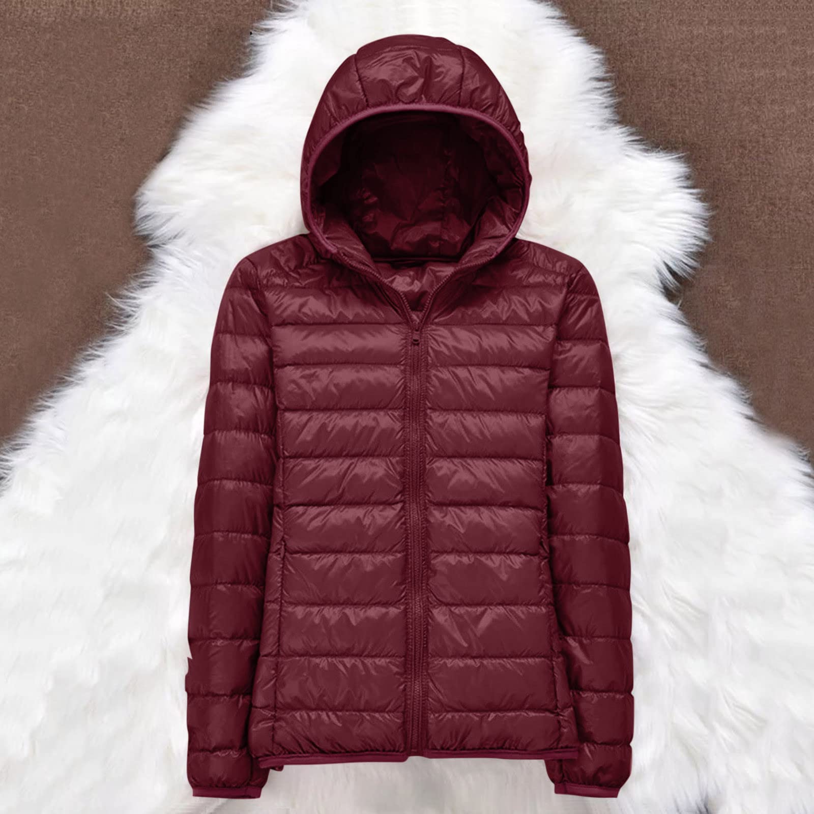 Frauen Warme Wasserdichte Leichte Jacke Mit Kapuze Winddichter Wintermantel Mit Recycelter Isolierung Winter Schlank Kurz Mit Kapuze Warme Weiße Keine compatible with Macht Den