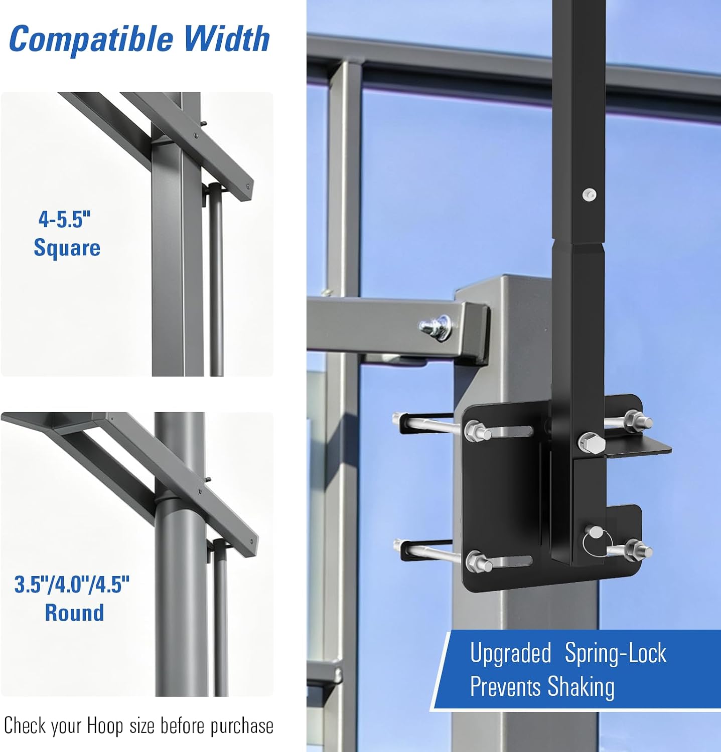 Basketball Hoop Light Kit,Floodlight Half-Court,Fits up to 5.7" Poles image 2