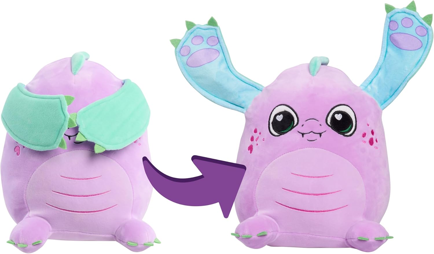 Flipeez Large Plush Jett, Dragon, Ages 3 and Up