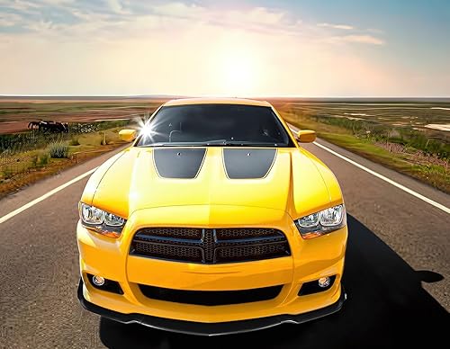 Miniatura 8 de IKON MOTORSPORTS, 3 piezas de parachoques delantero compatible con Dodge Charger SRT 2012-2014, parachoques delantero divisor de cuerpo alerón labio
