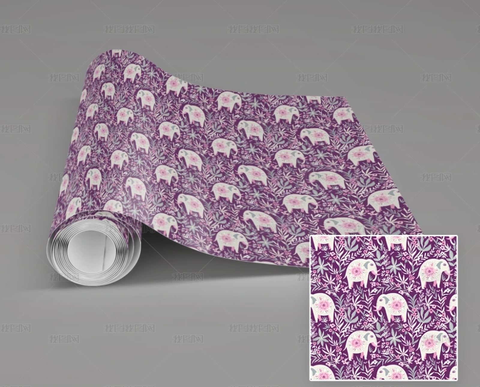Papier peint autocollant imperméable et vinyle adhésif violet pour armoire